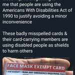 image for POS pretends to be disabled to try and get out of wearing a mask.