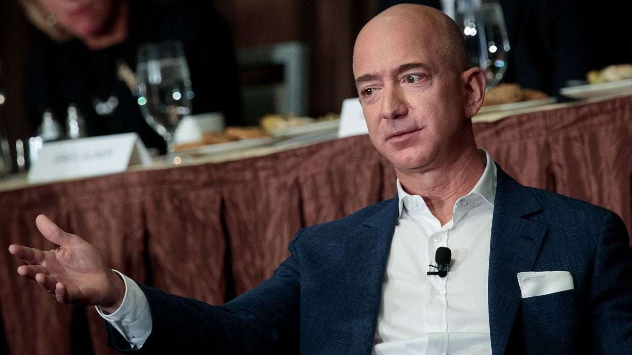image for Protesters set up guillotine outside of Jeff Bezos’ DC home