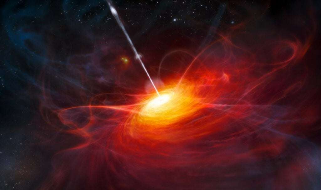 image for Fastest-growing black hole in the universe eats the equivalent of one sun per day