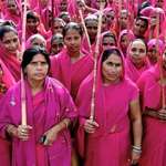 image for The Gulabi Gang of India - a gang of women who track down & beat abusive husbands with brooms.