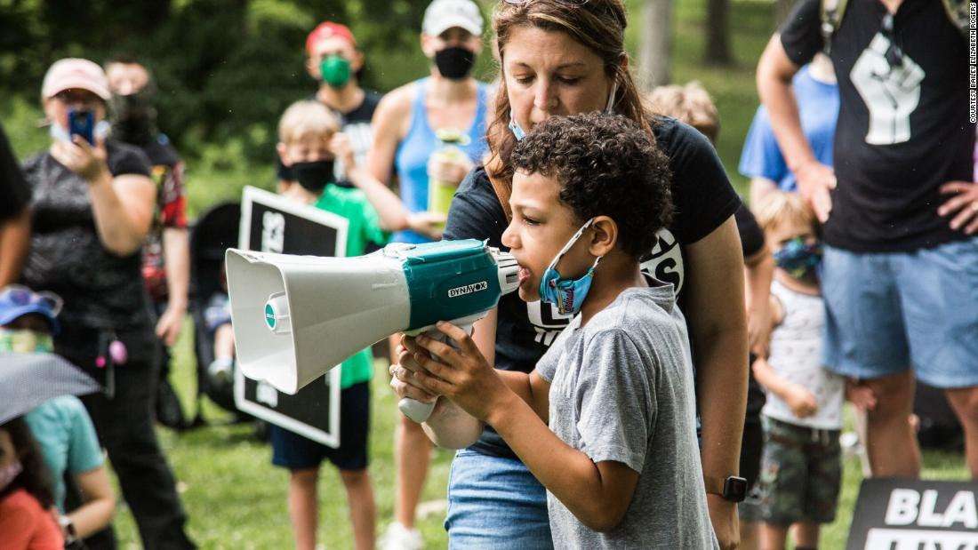 image for An 8-year-old boy organized a Black Lives Matter march for kids. Hundreds showed up.