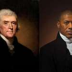 image for Thomas Jefferson photo recreation by his sixth great-grandson