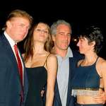 image for Fox News decided to crop Trump out of this photo. Here he is with Jeff Epstein and Ghislaine Maxwell