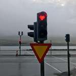image for Some traffic lights in Iceland have hearts on them