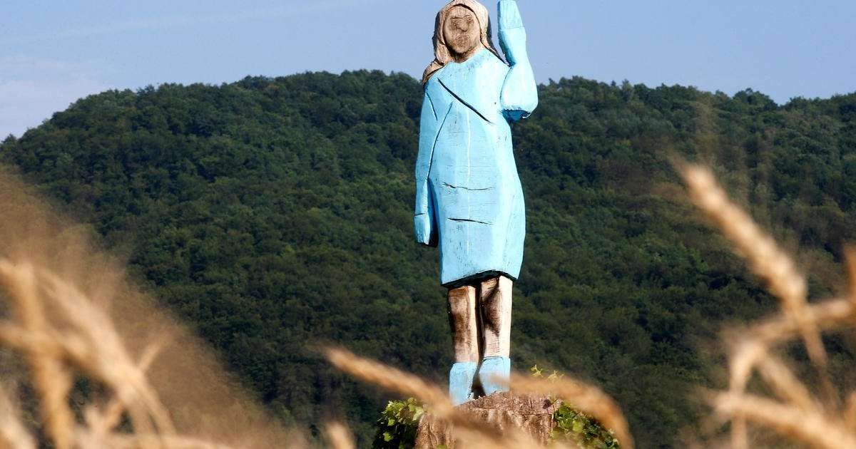 image for Melania Trump sculpture in Slovenia set on fire on the Fourth of July