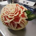 image for Heres a watermelon carving I did for work