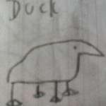 image for When I was a child I went to the zoo and drew this monstrosity.