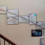 image for My mum has all of the eclipse maps and they lined up perfectly along the staircase