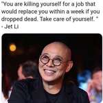 image for [image] you are killing yourself for a job that would replace you within a week if you drop dead. Take care of yourself.
