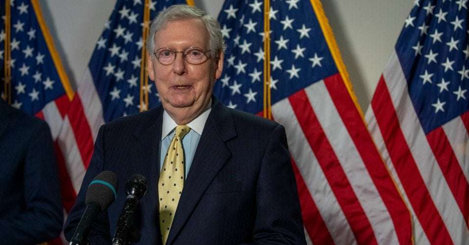 image for McConnell Laughs When Asked If Covid-19 Bill Will Pass by End of Next Week—When Unemployment Benefits Expire for 30 Million