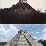 image for Chichen Itza when it was discovered in 1892 vs. Present-day