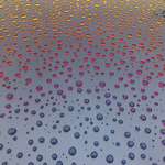 image for Droplets on a car windshield during sunset