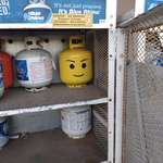 image for PsBattle: This Propane Tank Painted like a Lego Head