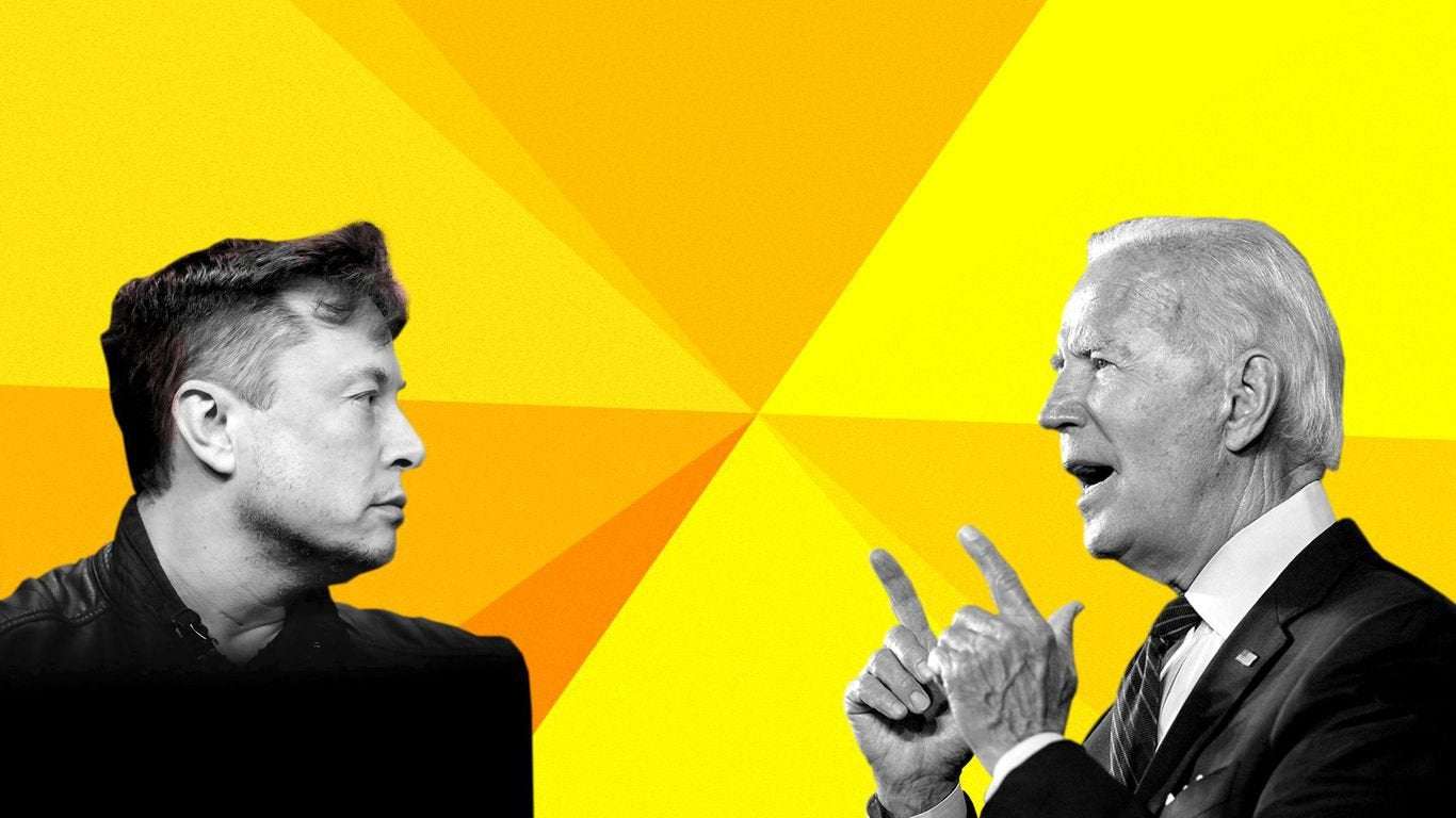 image for Elon Musk and Joe Biden could be in for a showdown over unions