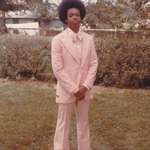 image for 1976. It was a very good year for a pink polyester tuxedo with my larger than life Afro.