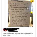 image for Every employee at this Sonic location quit because the new owners lowered their pay to “$4 per hour, plus tips”. But fast food workers never get tipped, so how is this even legal?? Shame on the new owners