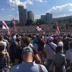 image for Belarus sees the biggest protest movements in the history of the nation. Several 10 000 people have gathered around the â€žHero-Cityâ€œ memorial in Minsk. They demand the release of all political prisoners and resignation of Lukashenko.