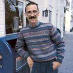 image for An extremely rare picture of Bill Watterson, creator of Calvin and Hobbes. (1980s)