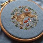 image for These incredible detailed tiny embroidering of a bunny; Credit: Chloe Giordano