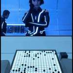 image for In “Tron: Legacy” (2010) Quorra, a computer program, mentions to Sam that she rarely beats Kevin Flynn at their strategy board game. This game is actually “Go”, a game that is notoriously difficult for computer programs to play well