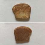image for I found a pebble that looks like a slice of French toast.