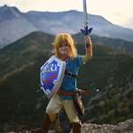 image for Sons birthday waterpark trip set for this weekend got cancelled, instead he chose to do a photoshoot as Link in the mountains because they remind him of Hyrule.