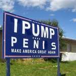 image for Trump yard sign: I Pump Penis