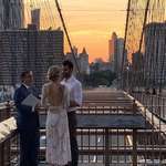 image for Stranger photographs couple getting married on the Brooklyn Bridge - only photo of wedding