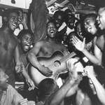 image for American soldiers after hearing that Japan surrendered, September 2nd, 1945