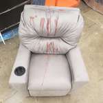 image for Shitty Customer with her shitty child spilled goo on this 60 dollar children's recliner; she didn't even apologize.