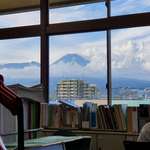 image for ðŸ”¥ Mount Fuji from my work desk. Almost always obscured by clouds in Summer, this was my first sighting in months