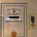 image for The Medal for Valor, which my father received for running into the twin towers over 10 times 19 years ago, risking his life for people he’s never known.