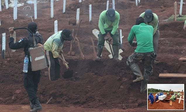 image for Anyone refusing to wear a mask is made to dig GRAVES for Covid-19 victims as punishment in East Java
