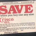 image for a customer used a 37 year old crisco coupon today