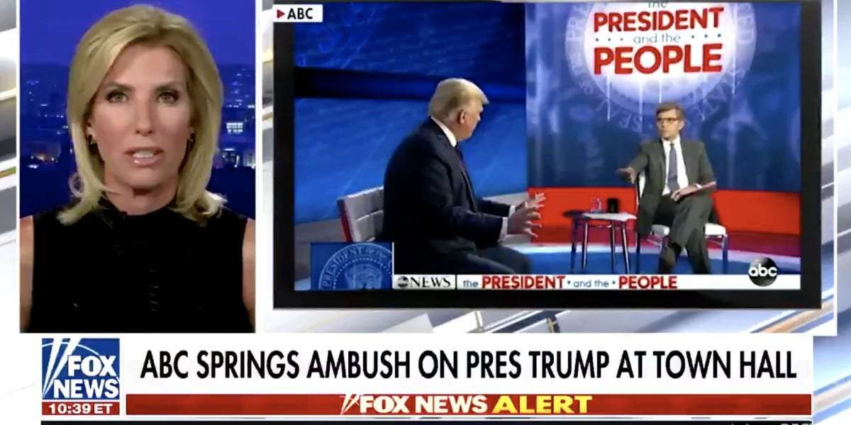 image for Fox News said Trump was 'ambushed' in a town hall where undecided American voters asked him basic questions