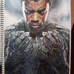 image for Here is my drawing of Chadwick Boseman as Black Panther. It took 68 hours in coloured pencil. It is my favourite to date.