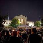 image for The scene at the U.S. Supreme Court tonight at RBG’s vigil. Unprecedented.