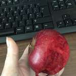 image for This apples flesh is the same colour as it’s skin