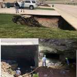 image for A sinkhole underneath someone’s driveway revealed a cave system.
