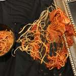 image for BREAKING NEWS: Local idiot spills spaghetti on her bed