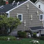 image for This houses Halloween decorations.