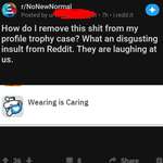 image for People on Reddit giving out wearing is caring awards and trophies to anti-maskers.