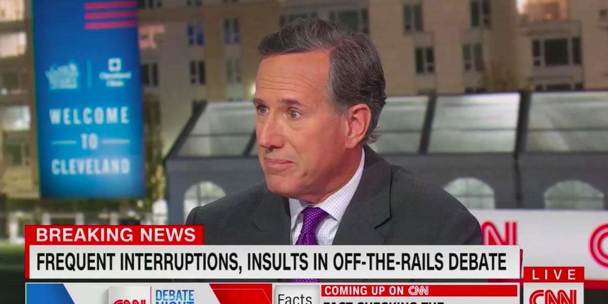 image for Rick Santorum says asking Trump to condemn right-wing extremists is unfair because they're his base