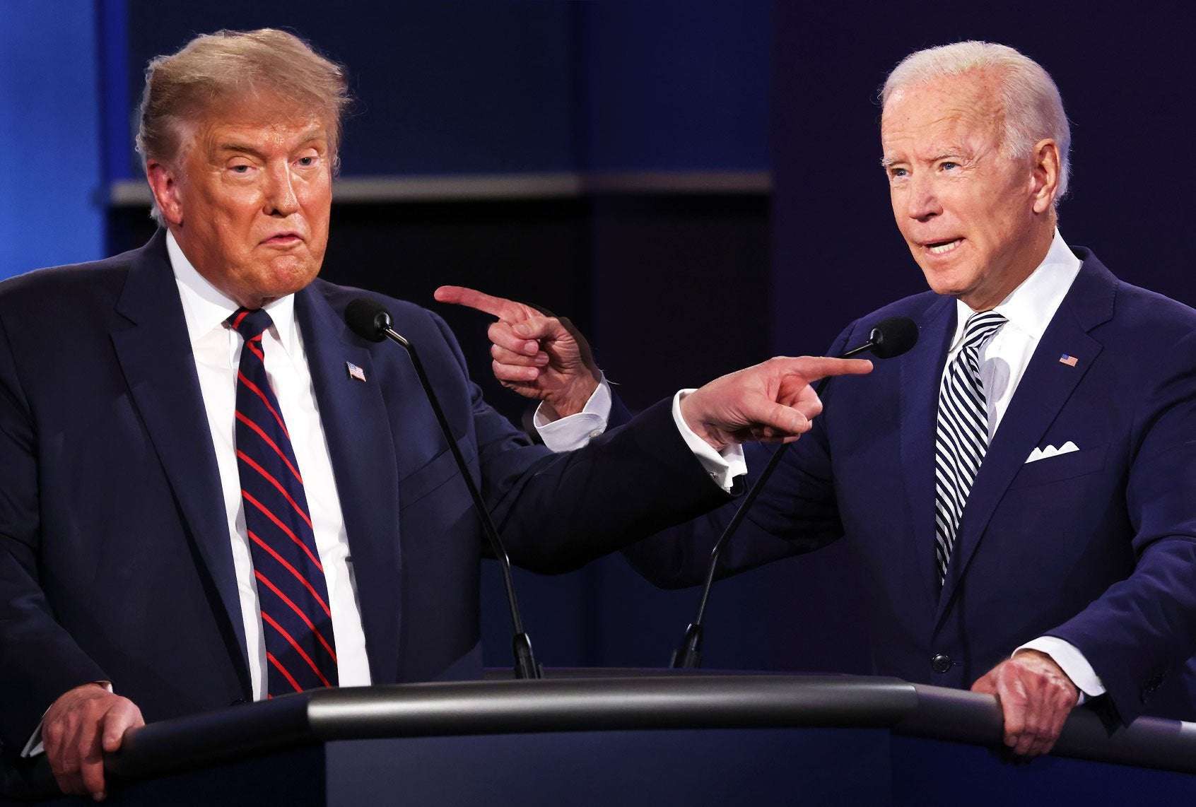 image for Trump is scared sh**less: He can't handle the truth, so he wouldn't let Biden talk
