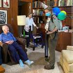 image for Jimmy Carter celebrating his 96th birthday today with a National Park Service employee.