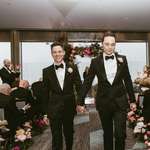 image for Jim Parsons and his husband Todd Spiewak on their wedding day. Proud Boys.