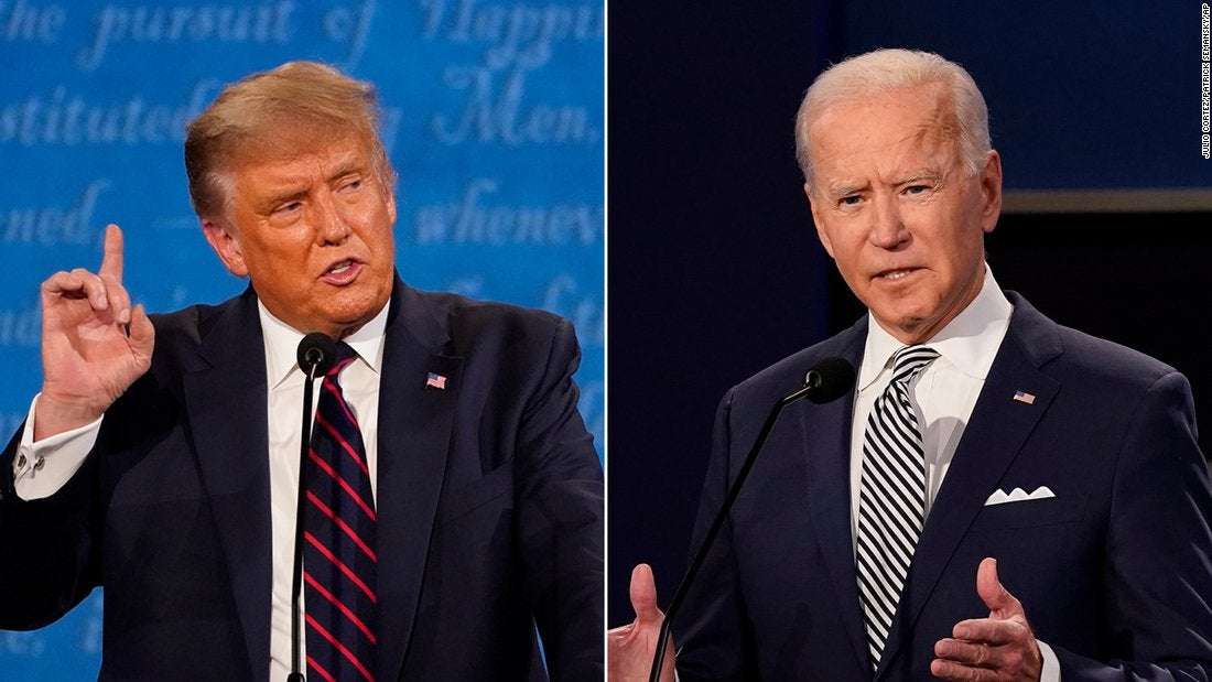 image for Fact check: Trump campaign runs Facebook ads featuring fake image of Biden wearing earpiece