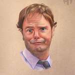 image for My drawing of Dwight Halpert, identity theft really is no joke...