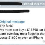 image for Entitled kid jealous of his mom getting a car