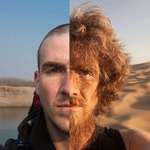 image for Before and after of a man who walked across China for a year.